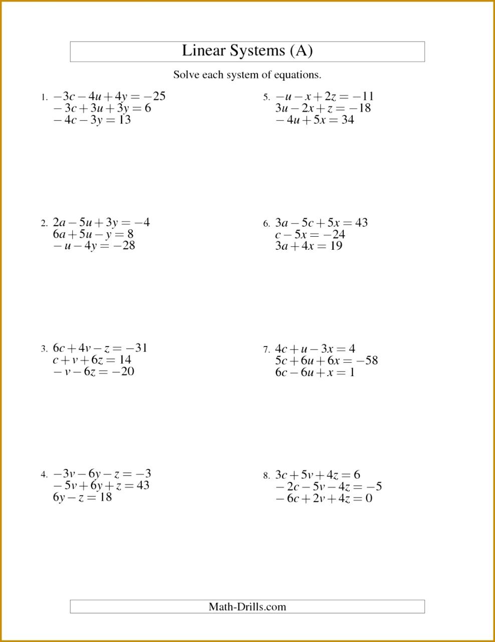 7 Multi Step Equations Worksheet Variables On Both Sides FabTemplatez