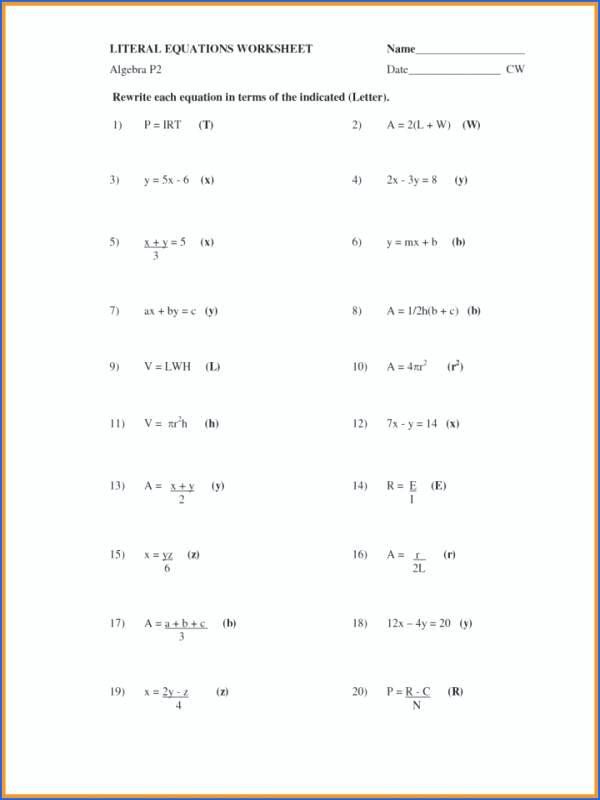 Algebra Worksheets Year 6 Pdf