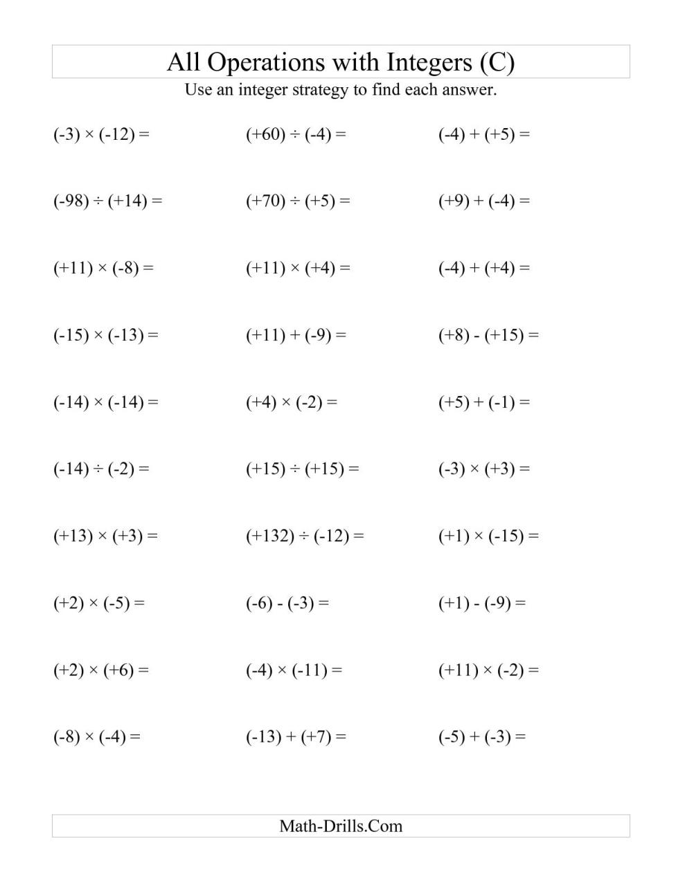 12 Best Images of Order Of Operations Expressions Worksheet Order of