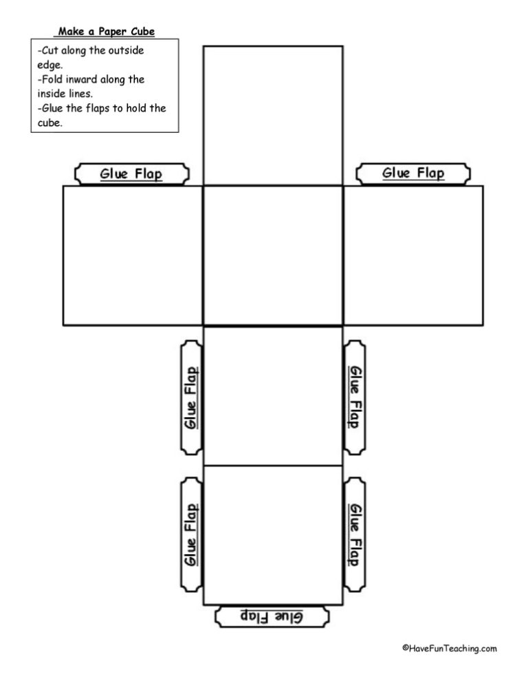 How To Draw A Cube Worksheet
