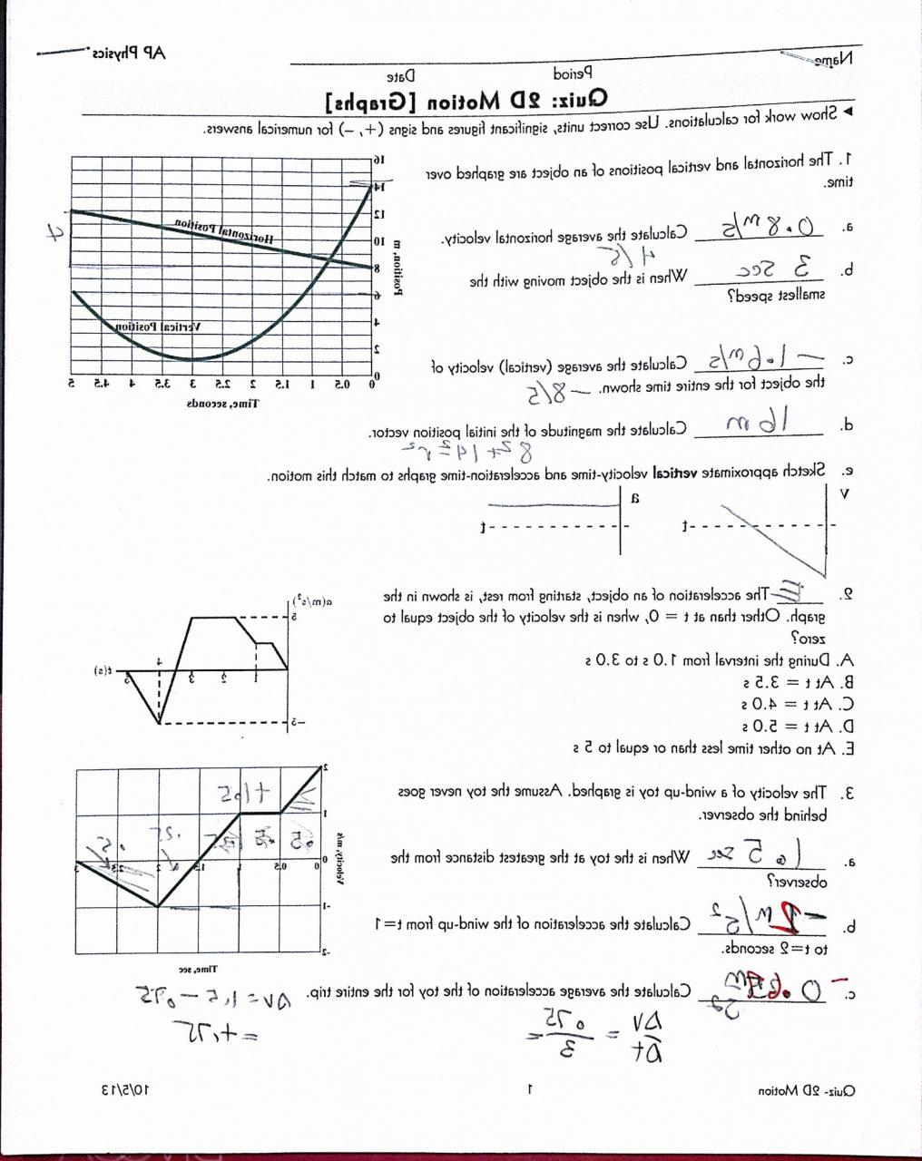 Physics Vector Worksheet at Collection of Physics