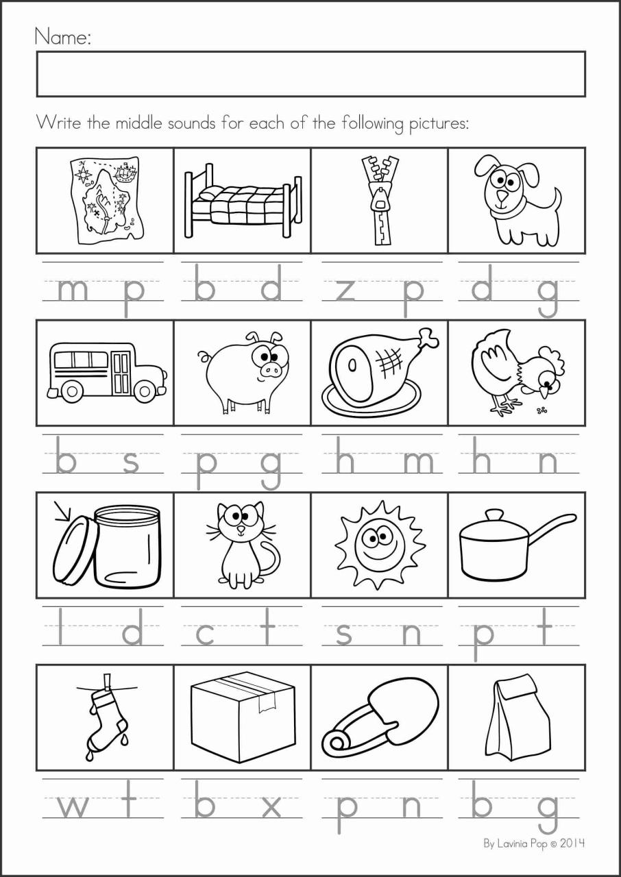 Free Worksheets For Kindergarten Pdf