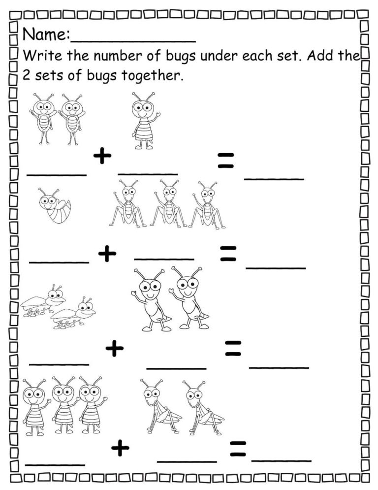 Pre K Math Counting Worksheets