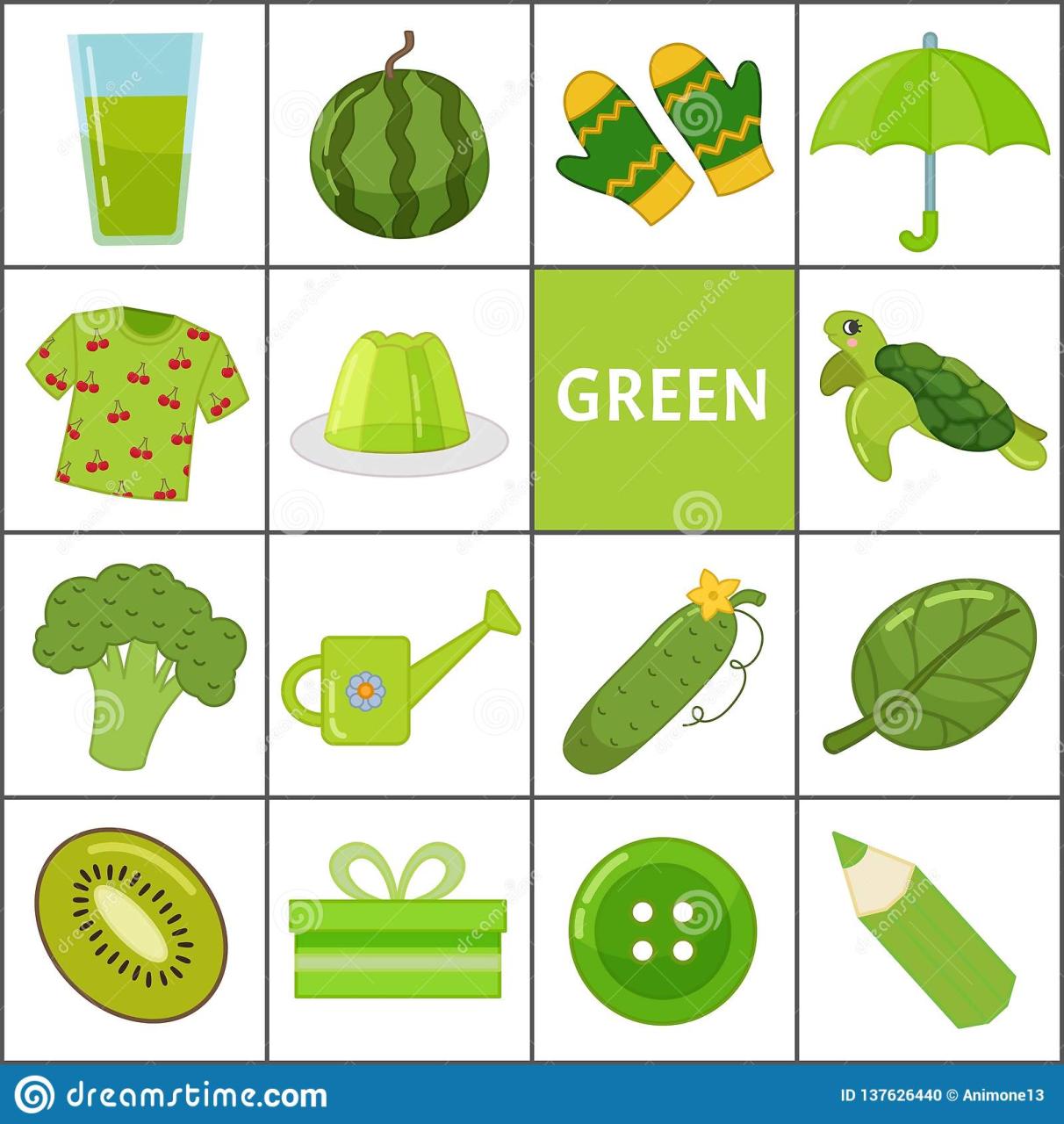 Color Green Worksheet For Toddlers