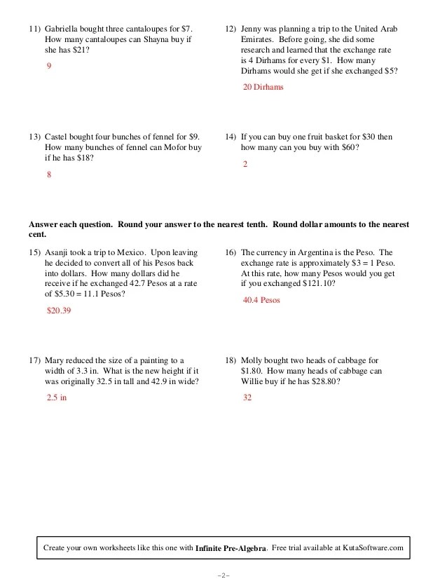Algebra 1 Linear Word Problems Worksheet