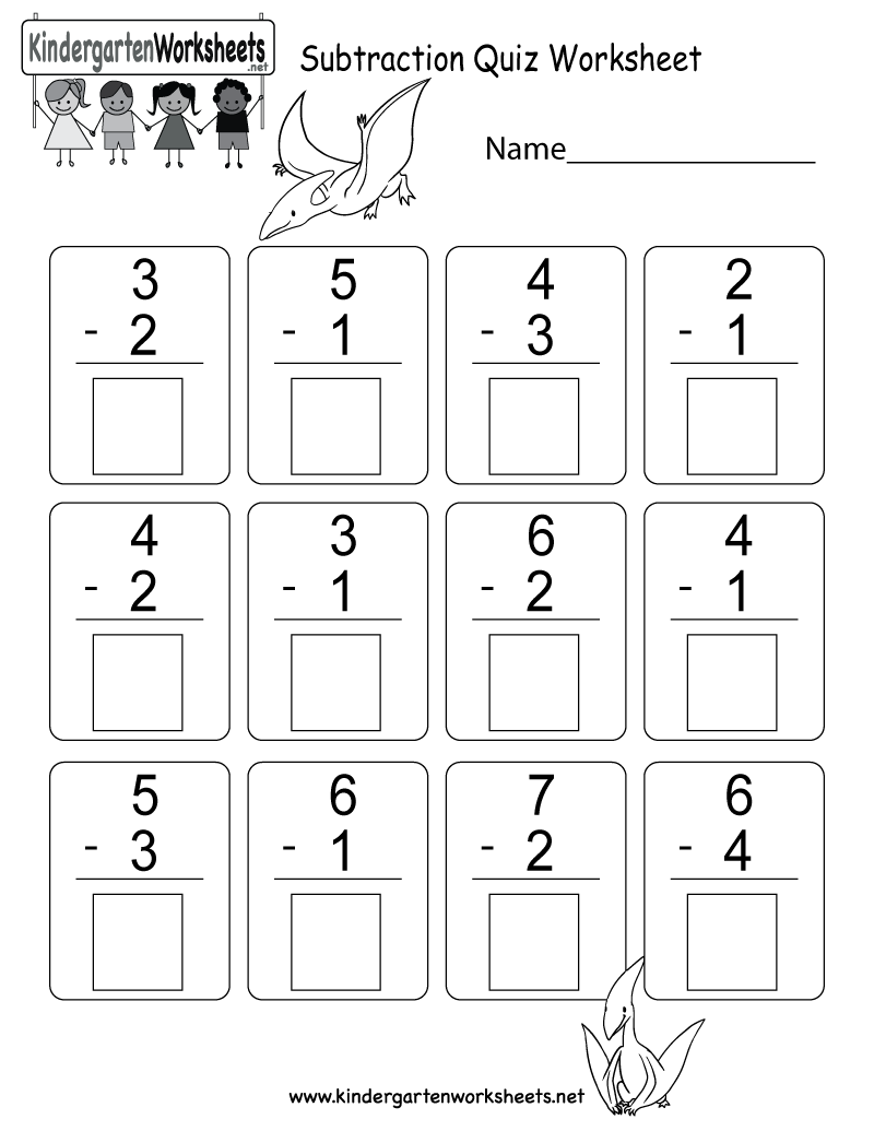 Free Printable Kindergarten Addition And Subtraction Worksheets