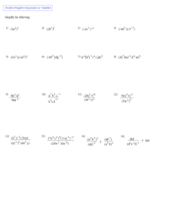 Multiplying And Dividing Exponents Worksheets Pdf worksheet order of