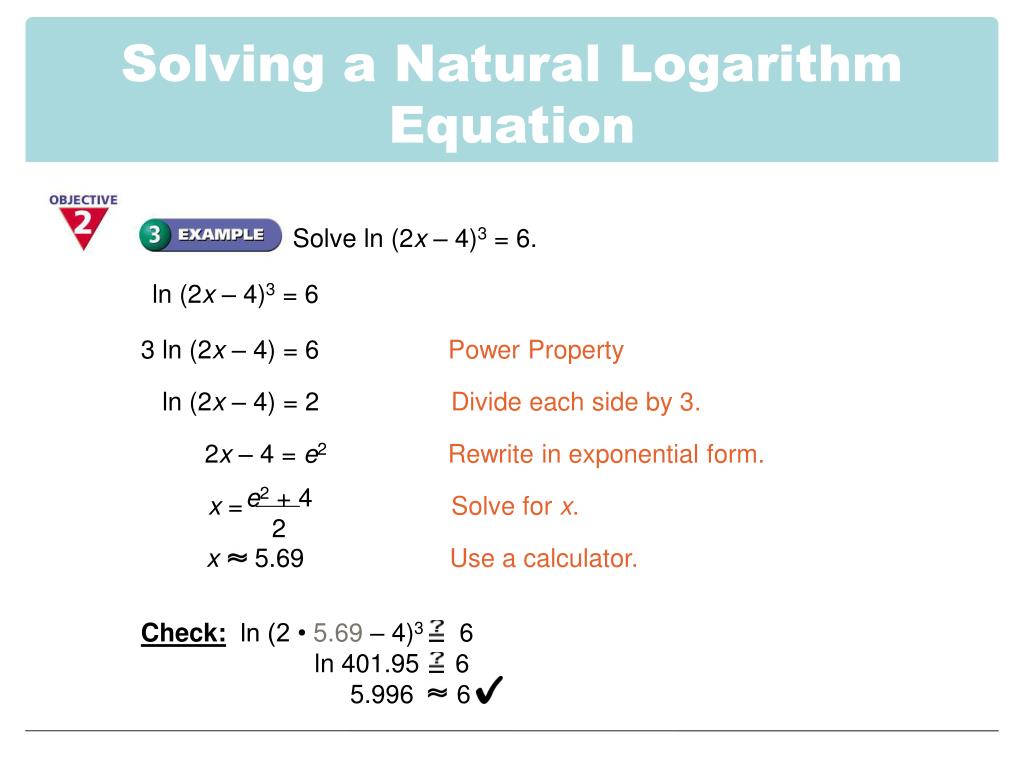 How To Solve Natural Log Equations