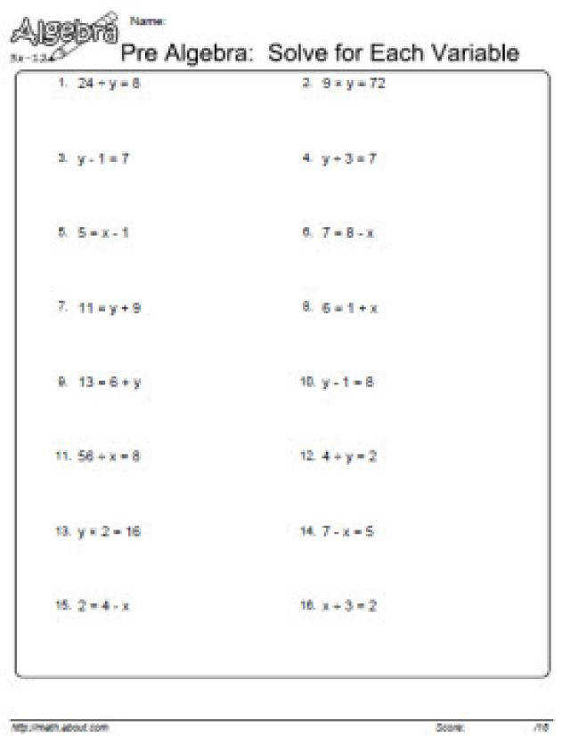 Solving Equations With Variables On Both Sides Worksheet Fractions