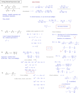 Least Common Denominator Worksheet Kuta solving radical equations