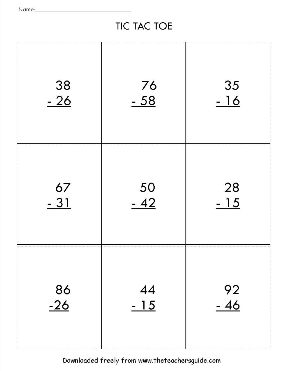 Addition Worksheets For Grade 3 Without Regrouping