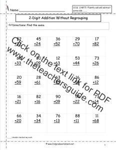 Unique 2 Digit Addition With Regrouping Worksheets 2Nd Grade Photos