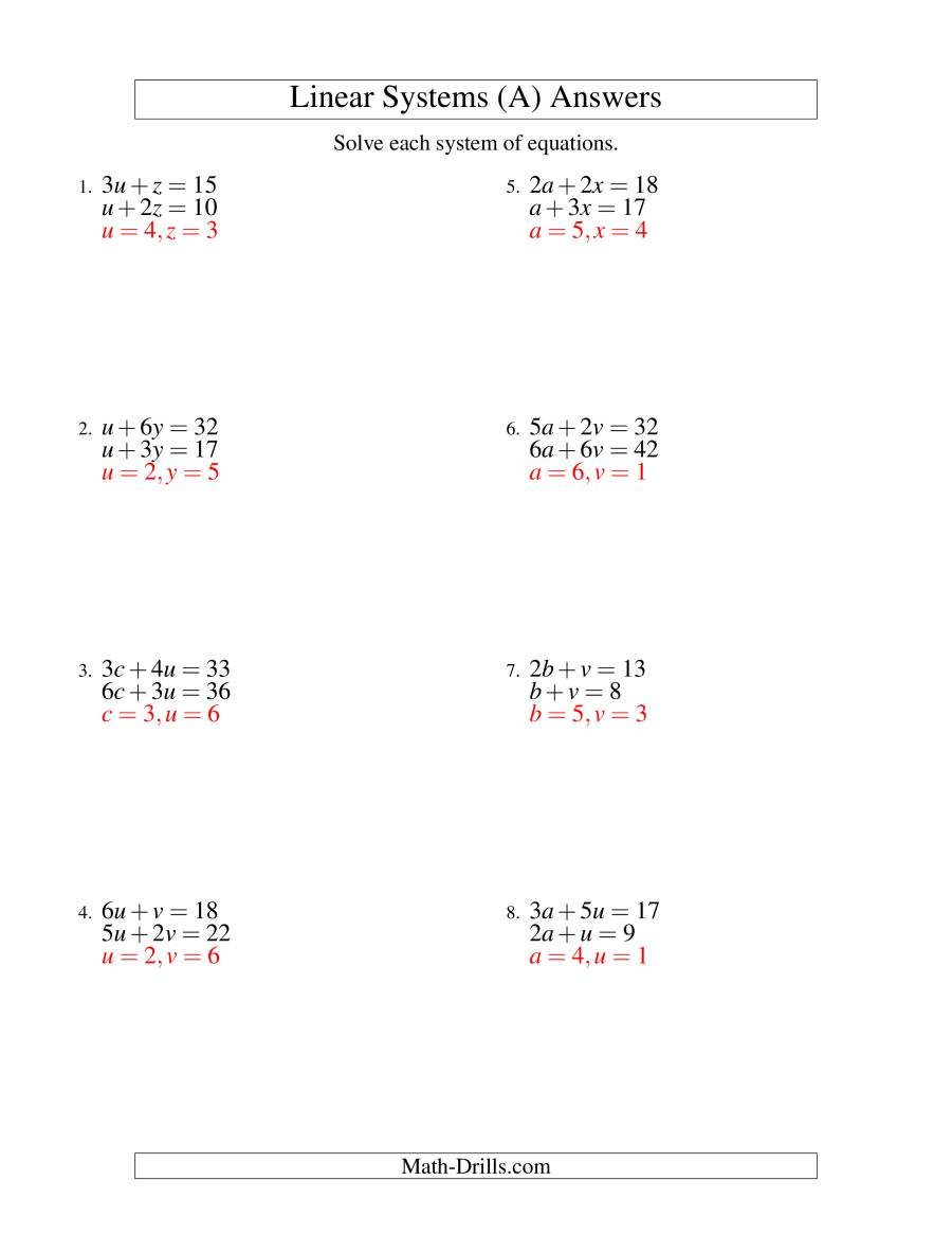 Elimination By Multiplication Worksheet Times Tables Worksheets