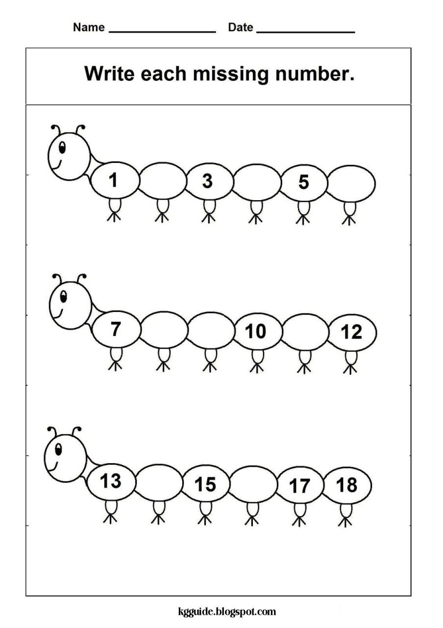Addition Worksheets With Number Line For Kindergarten