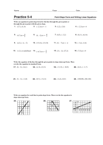 Graphing and Writing Equations of Lines Worksheet ppt download