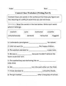 Multiple Meaning Words Worksheets 5Th Grade —