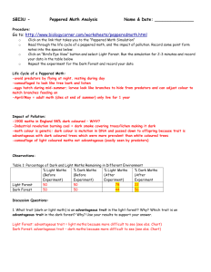 Peppered Moth Simulation Worksheet Answers Peppered Moth Webquest 1