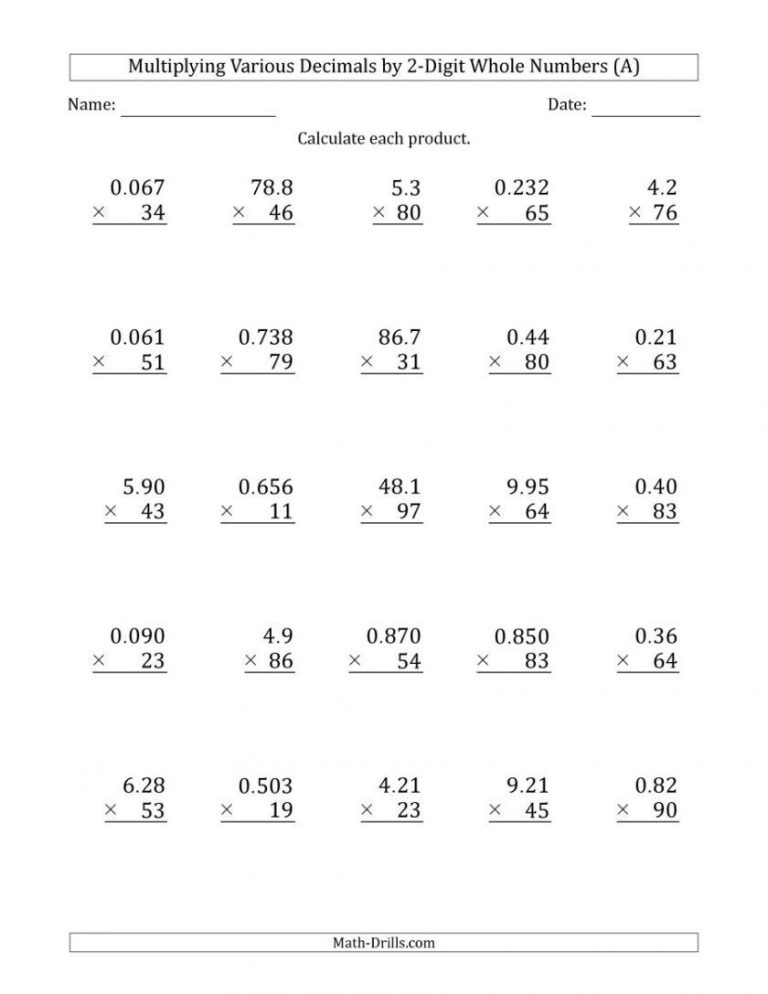 Printable Multiplying Fractions Worksheets 6th Grade