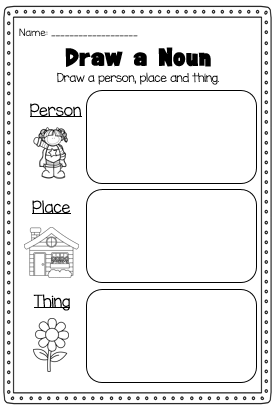 First Grade Nouns Worksheet For Grade 1
