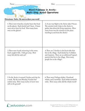 Multi Step Addition And Subtraction Word Problems 4th Grade Pdf