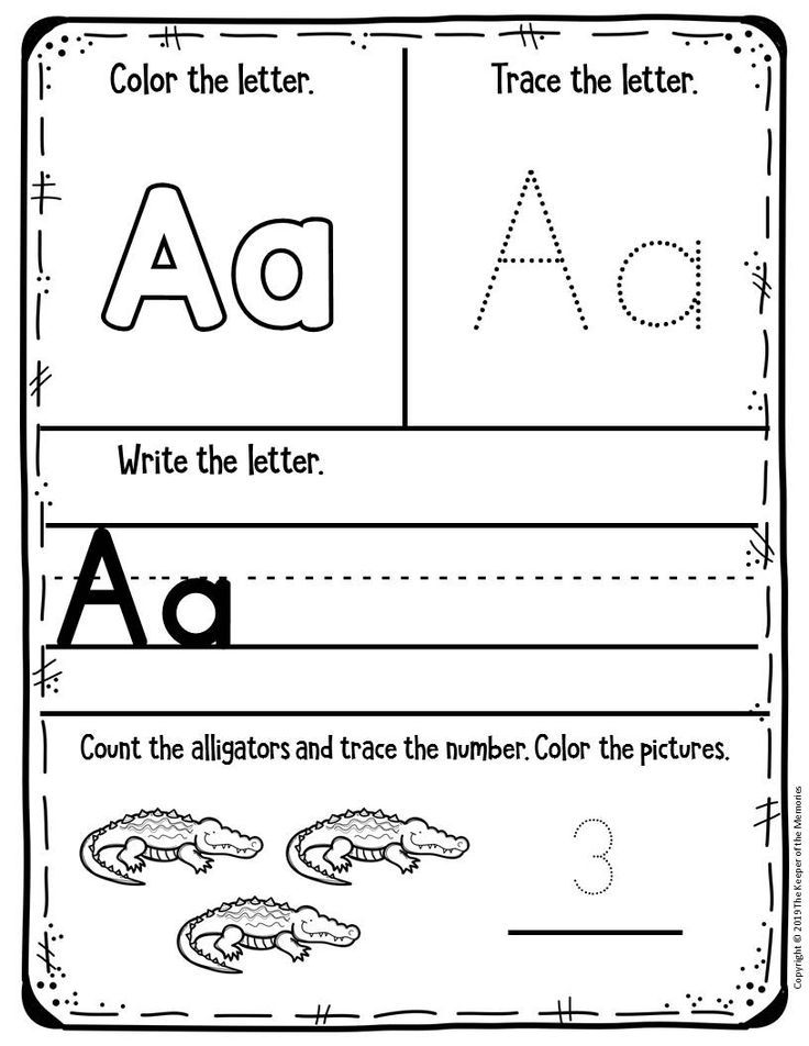 Preschool Alphabet Worksheets For Kindergarten