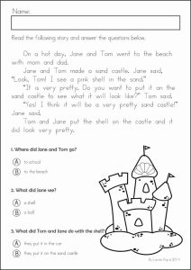 Reading Comprehension Worksheets 4th Grade To Free Download Reading