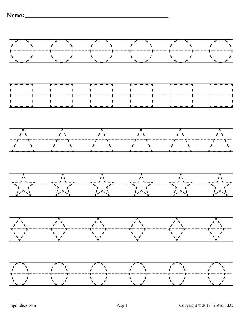 Tracing Worksheets For Preschool Free