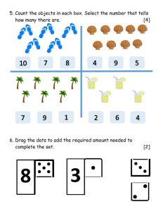 Grade 1 Math Computation Christmas Exam 2020 worksheet