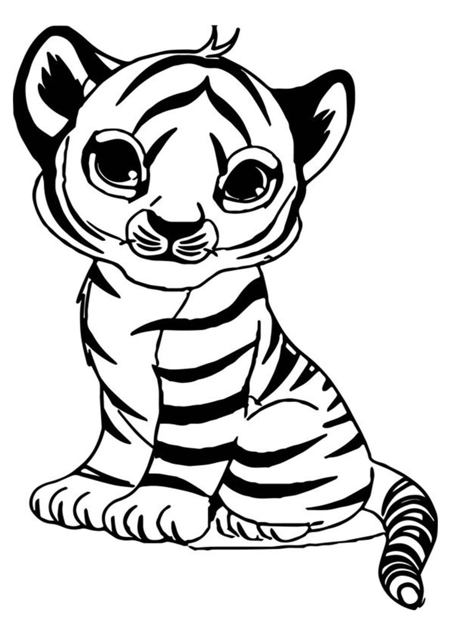 Free & Easy To Print Tiger Coloring Pages Zoo animal coloring pages