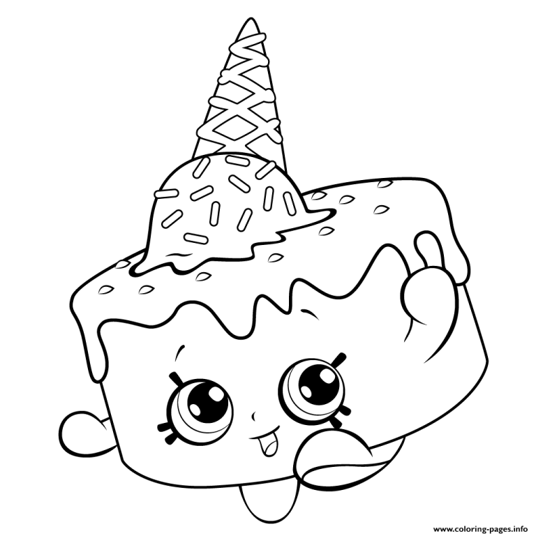 Shopkins Coloring Pages Ice Cream