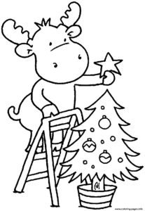 Christmas Tree For Children Coloring Pages Printable