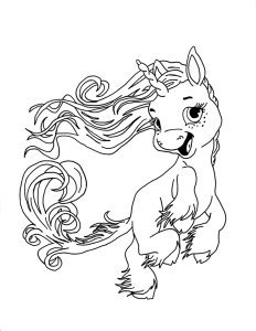 Happy Unicorn Coloring Page Free Printable Coloring Pages for Kids