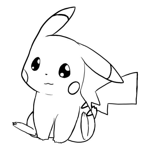 Coloring Pages Of Baby Pikachu