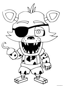 Foxy FNAF Coloring Pages Printable