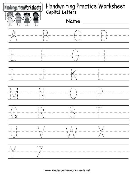 Writing Worksheets For Kindergarten Free Printable