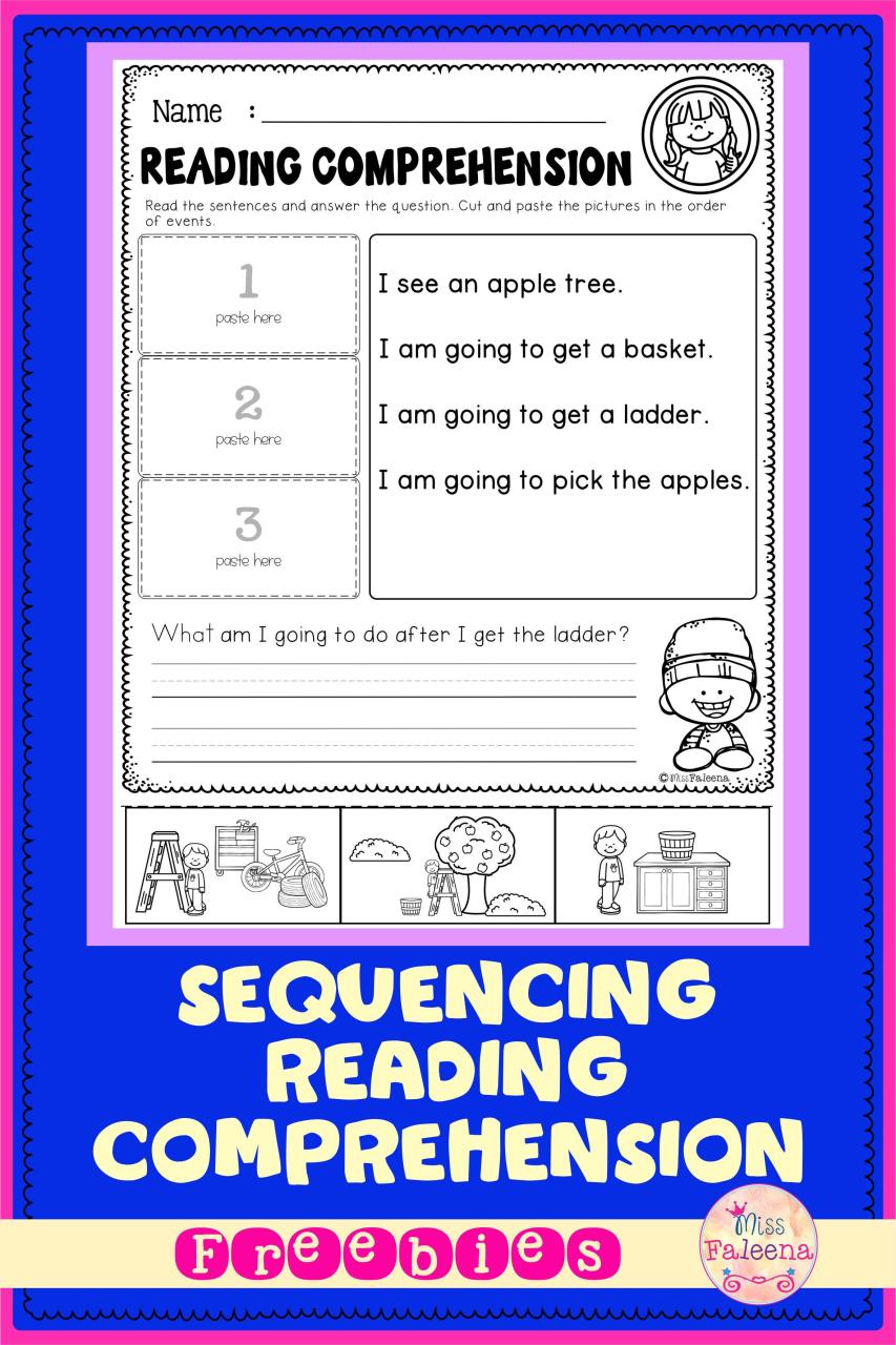 Free Sequencing Reading Comprehension Reading comprehension, Teaching