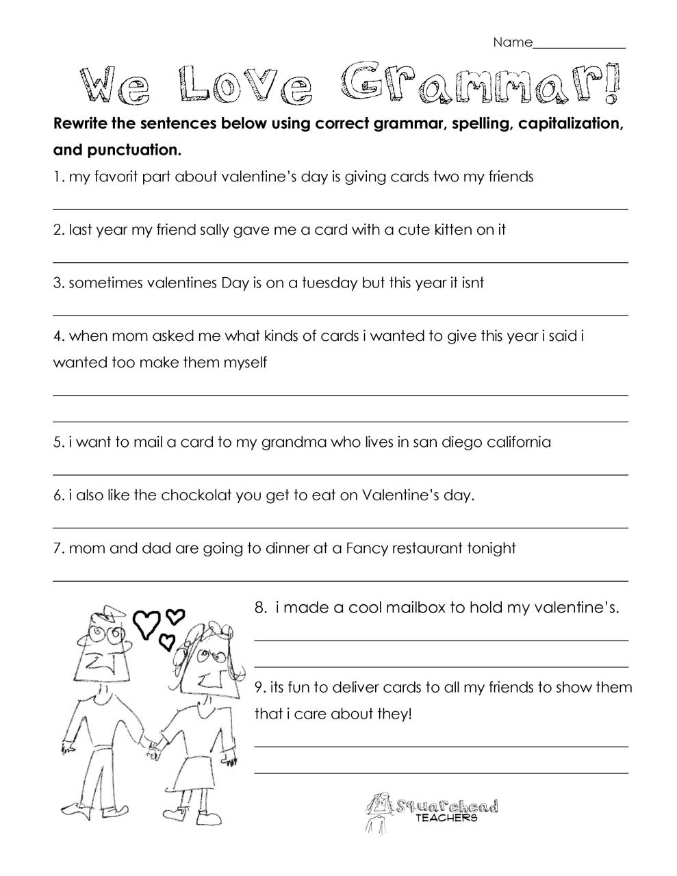 Free Punctuation Worksheets Grade 4