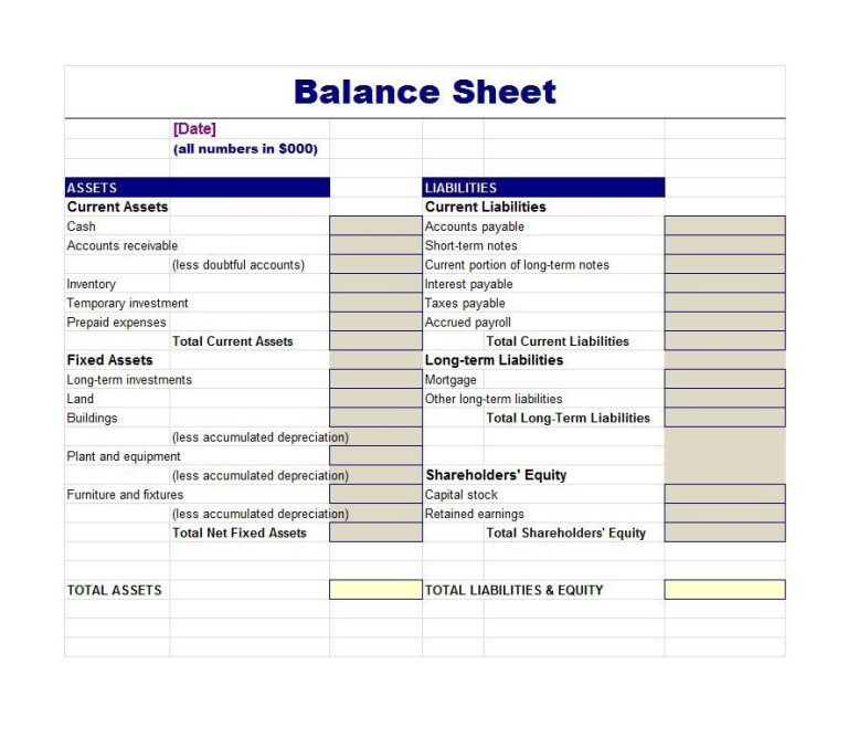 Accounting Worksheet Example Pdf