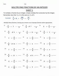 Math Worksheets for Grade 6 Fractions Multiplication K5 Worksheets