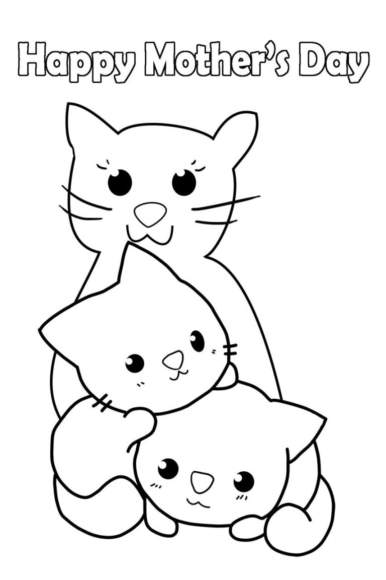 Mothers Day Coloring Pages Easy