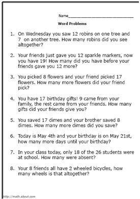 Free Maths Word Problems Year 6 Worksheets