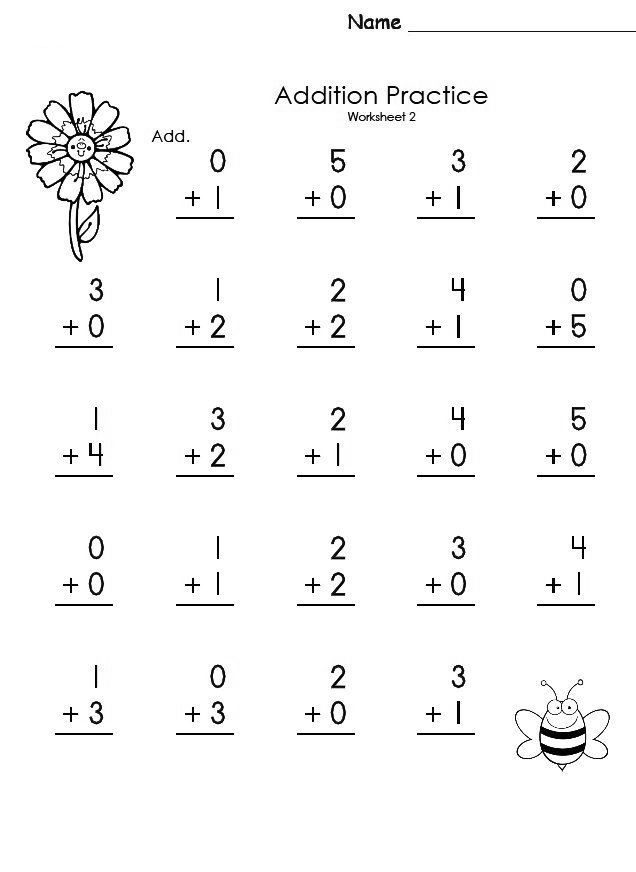 Addition Math Sheets For 1st Grade