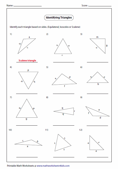 Identifying Similar Triangles Worksheet Answers