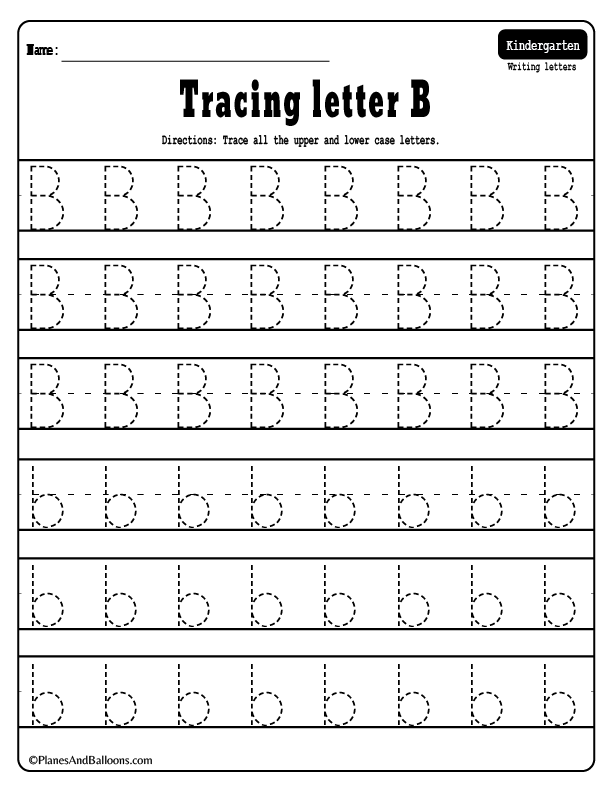 Kindergarten Tracing Letters Printables