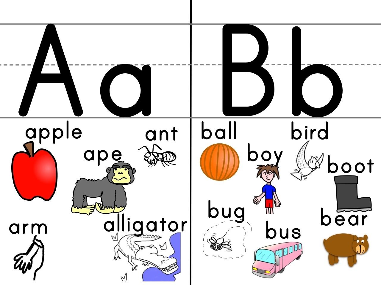 Printable Alphabet Letters With Pictures And Words Pdf