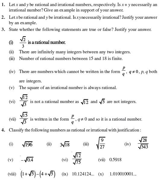 Rational And Irrational Numbers Worksheet Grade 9 Pdf kidsworksheetfun