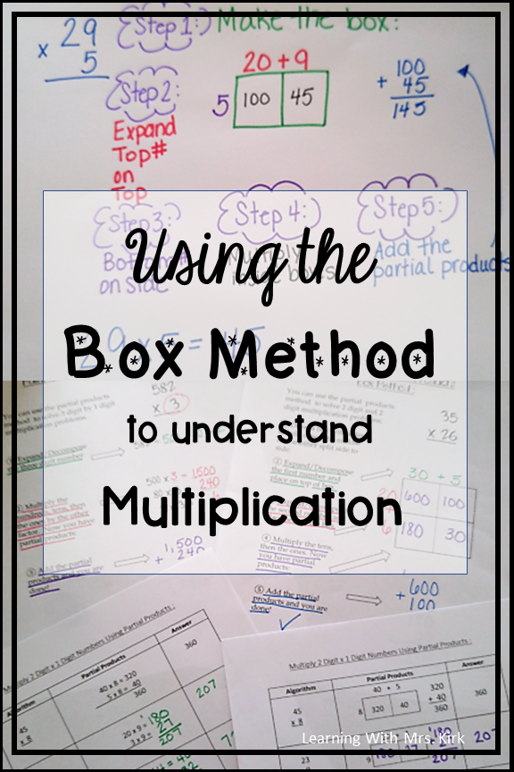 Multiplication With Partial Products and Box Method Partial products