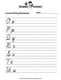 Practice Cursive Writing Worksheets For Kids