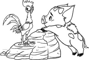 Pua Heihei Friends Coloring Page Moana coloring, Moana coloring pages