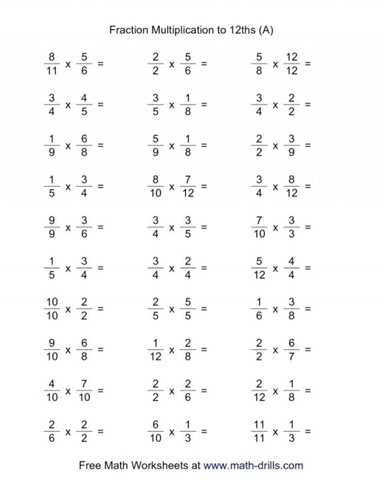 Free Math Worksheets Multiplication And Division